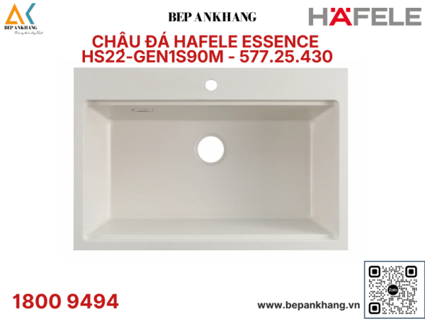 Chậu đá Hafele ESSENCE HS22-GEN1S90M, chậu đơn - 577.25.430